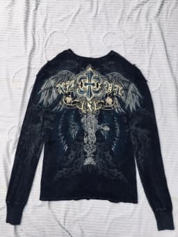 Fashionable Men's Autumn Personalized Skull Letter Print Micro Elastic Comfortable Long-Sleeved T-Shirt Outdoor Street Style Top