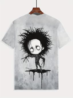 Men's T-shirt Funny Printed Pattern Short Sleeve Summer Outdoor Fashion Round Neck Tops Men's Clothing Abstract Art New Summer