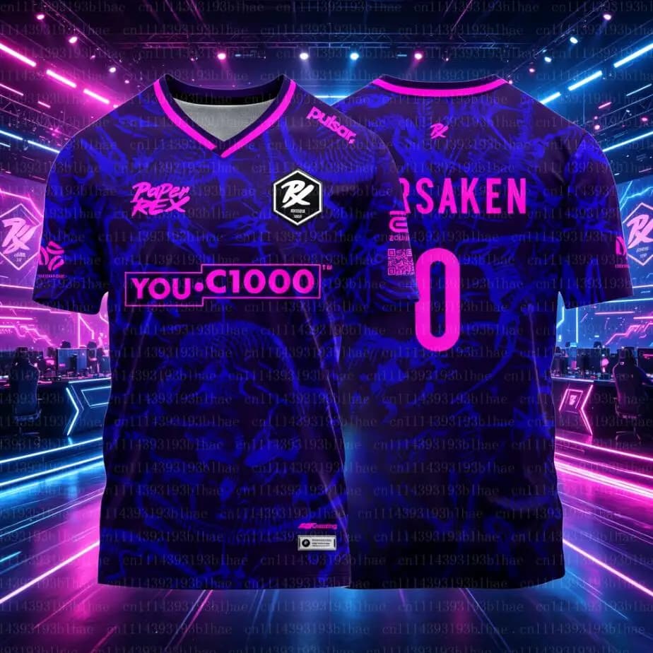 26/27 Paper Rex Valorant T-shirts Men Esports Team PRX Uniform Jersey F0RSAKEN Gaming Streetwear Casual Tees Breathable Summer