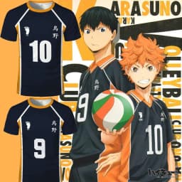 Anime Haikyuu Role Play Jersey Karasuno High School Volleyball Club Hinata Shoyo Kageyama Sportswear Jersey Unisex Crew Neck Top