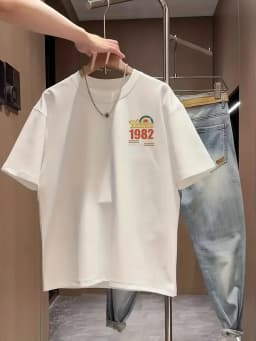 Men's Summer Vintage T-Shirt "Vintage 1982 Limited Edition" Retro Sunset Print 100% Cotton Top for Casual Streetwear