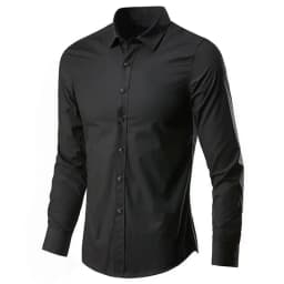Social men's shirt Long sleeve non-ironing Business is decorated professional office casual easy to care solid color shirt