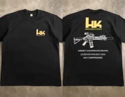 Unisex Tactical Rifle Blueprint Print T-Shirt Black Cotton Short Sleeve No Compromise Military Firearm Enthusiast Streetwear Tee
