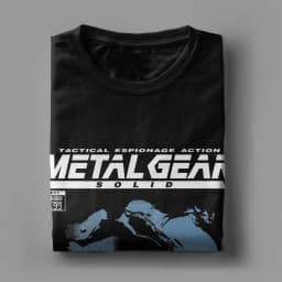 Men Women MGS1 Solid Snake Game T Shirt Metal Gear Cotton Tops Funny Short Sleeve O Neck Tees Classic T-Shirts