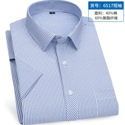 Summer thin men's business social short-sleeved shirt professional formal striped casual non-ironing breathable shirt slim fit