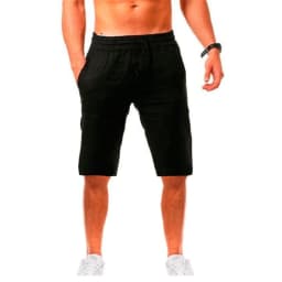 New Men's Shorts Pants Male Summer Breathable Solid Color Trousers Fitness Streetwear Lace up Bottoms