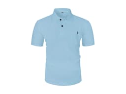 Summer ice silk lapel pocket POLO shirt, men's short-sleeved T-shirt, men's clothing top