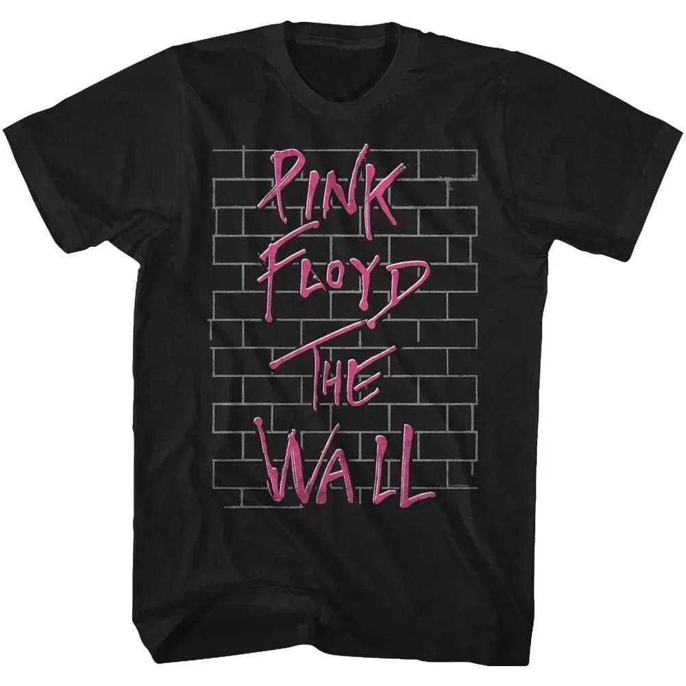 Pink Floyd's The Wall Classic Rock Black Men's T-shirt Vintage Oversized Polyester Me Women Round Neck Short Sleeve Clothing
