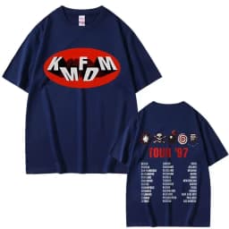 Rock Band Kmfdm Tour 97 Graphic Print T-shirt Summer Men Women Vintage Gothic Punk Streetwear Male Casual Pure Cotton T Shirts