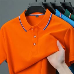 Men's Casual Solid Color Short Sleeve Polo Shirt Summer Fashionable Comfortable Versatile Top for Men