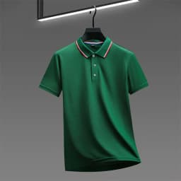 Men's Casual Solid Color Short Sleeve Polo Shirt Summer Fashionable Comfortable Versatile Top for Men