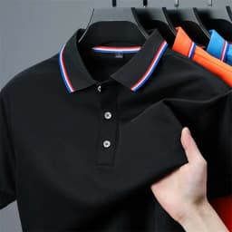 Men's Casual Solid Color Short Sleeve Polo Shirt Summer Fashionable Comfortable Versatile Top for Men