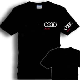 Audi Racing AODI Men's Short Sleeve T-Shirt Clothes Car Cotton Locomotive Off-Road Front Shoulder