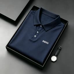 High End Men Printed Collar Polo T Shirts Summer Comfort Breathable Short Sleeve Tops Trendy Daily Casual Fashion