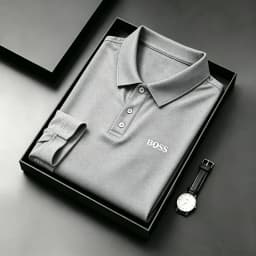 High End Men Printed Collar Polo T Shirts Summer Comfort Breathable Short Sleeve Tops Trendy Daily Casual Fashion