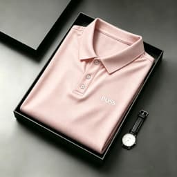 High End Men Printed Collar Polo T Shirts Summer Comfort Breathable Short Sleeve Tops Trendy Daily Casual Fashion