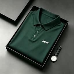High End Men Printed Collar Polo T Shirts Summer Comfort Breathable Short Sleeve Tops Trendy Daily Casual Fashion