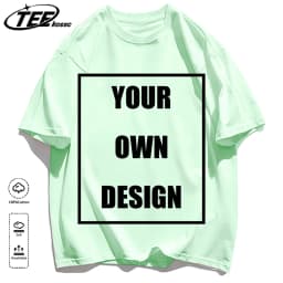 Men's Personalized T-shirt 100%Cotton Tee Custom Shirt Make Your Design Logo Text Men Women Design Your Gift Couple Tshirt