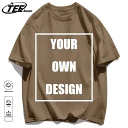 Men's Personalized T-shirt 100%Cotton Tee Custom Shirt Make Your Design Logo Text Men Women Design Your Gift Couple Tshirt