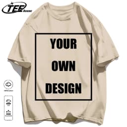 Men's Personalized T-shirt 100%Cotton Tee Custom Shirt Make Your Design Logo Text Men Women Design Your Gift Couple Tshirt