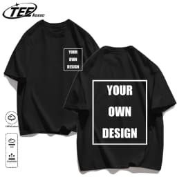 Men's Personalized T-shirt 100%Cotton Tee Custom Shirt Make Your Design Logo Text Men Women Design Your Gift Couple Tshirt