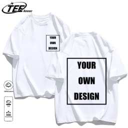 Men's Personalized T-shirt 100%Cotton Tee Custom Shirt Make Your Design Logo Text Men Women Design Your Gift Couple Tshirt