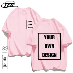 Men's Personalized T-shirt 100%Cotton Tee Custom Shirt Make Your Design Logo Text Men Women Design Your Gift Couple Tshirt