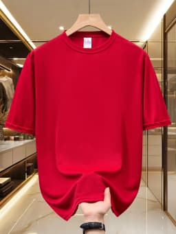 Men's T-Shirts - Soft Breathable Polyester Crewneck Tees in Navy & White, Lightweight Summer Shirts for Everyday & Formal Wear