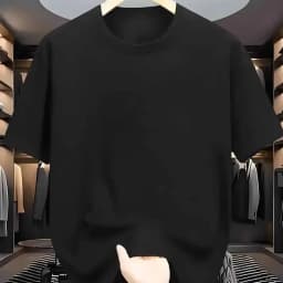 Men's T-Shirts - Soft Breathable Polyester Crewneck Tees in Navy & White, Lightweight Summer Shirts for Everyday & Formal Wear