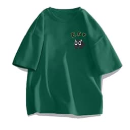 Men's Casual Oversized T‑Shirts Cute Black Cat Print Short Sleeve Tees Summer Loose Streetwear Basic Tops