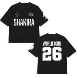 2026 Shakira LMYNL World Tour Printed Summer T-shirt 100%Cotton Men's Women's Popular FashionCasual Tshirt Y2k Tops