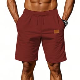 New men's cotton and linen solid color short shorts lightweight sports pants linen beach shorts jogging sports shorts men's shor