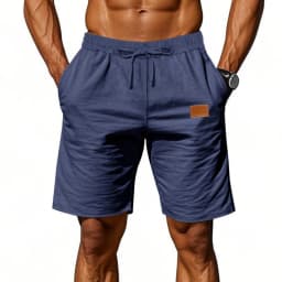 New men's cotton and linen solid color short shorts lightweight sports pants linen beach shorts jogging sports shorts men's shor