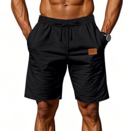 New men's cotton and linen solid color short shorts lightweight sports pants linen beach shorts jogging sports shorts men's shor