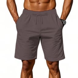 New men's cotton and linen solid color short shorts lightweight sports pants linen beach shorts jogging sports shorts men's shor