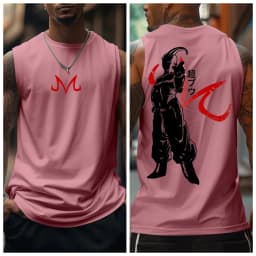 Dragon Ball Anime Print Mens Pink Tank Top Streetwear Summer Fitness Casual Wear Muscle Fit Cartoon Summer 3D Printed Tank Top
