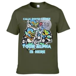 Calm Down Ladies Your Alpha Is Here Berdly Deltarune Accessories Unisex T Shirt High Quality Cotton Tee Print T-shirt Clothes
