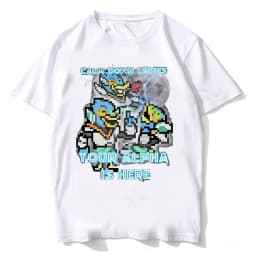 Calm Down Ladies Your Alpha Is Here Berdly Deltarune Accessories Unisex T Shirt High Quality Cotton Tee Print T-shirt Clothes