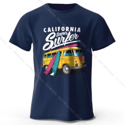 Surfer Sunrise Silhouette Printed Unisex Men Women T-Shirt Tees Tops 100% Cotton Ocean Wave Graphic Morning Ritual