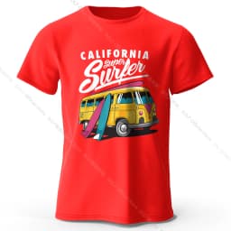 Surfer Sunrise Silhouette Printed Unisex Men Women T-Shirt Tees Tops 100% Cotton Ocean Wave Graphic Morning Ritual