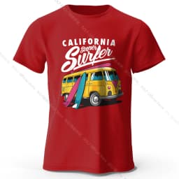 Surfer Sunrise Silhouette Printed Unisex Men Women T-Shirt Tees Tops 100% Cotton Ocean Wave Graphic Morning Ritual