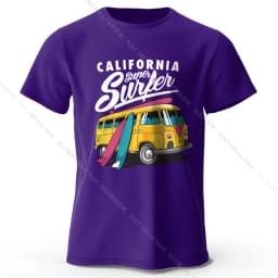 Surfer Sunrise Silhouette Printed Unisex Men Women T-Shirt Tees Tops 100% Cotton Ocean Wave Graphic Morning Ritual