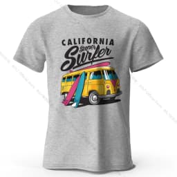 Surfer Sunrise Silhouette Printed Unisex Men Women T-Shirt Tees Tops 100% Cotton Ocean Wave Graphic Morning Ritual