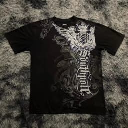 Motorcyc Classic Y2K Gothic Style Oversized T-Shirt round Neck Cotton High Street Tops for Men And Women