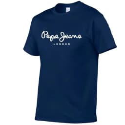 2026 New Pepe Jeans London Logo T-Shirt, Summer Men's Short-Sleeve Trendy Fashionable Pure Cotton Top, Street Style T-Shirt Clot