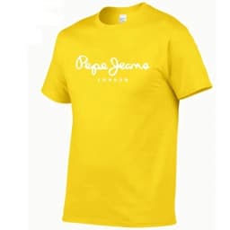 2026 New Pepe Jeans London Logo T-Shirt, Summer Men's Short-Sleeve Trendy Fashionable Pure Cotton Top, Street Style T-Shirt Clot