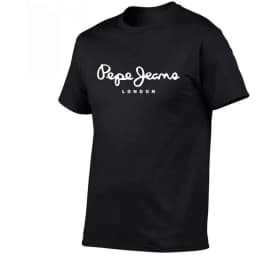 2026 New Pepe Jeans London Logo T-Shirt, Summer Men's Short-Sleeve Trendy Fashionable Pure Cotton Top, Street Style T-Shirt Clot