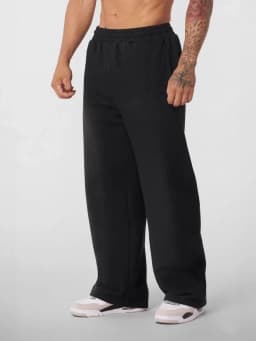 Men's Large Size Oversized Wide-Leg Sweatpants - Loose-Fit Trousers with Elastic Waist Breathable Winter Pants