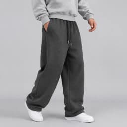 Men's Large Size Oversized Wide-Leg Sweatpants - Loose-Fit Trousers with Elastic Waist Breathable Winter Pants