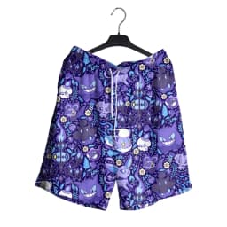 2026 New Fashion Pokémon Gengar Hawaiian Style Shirt Shorts Set Men Women Casual Loungewear Pajama Set Outfit for Beach Parties